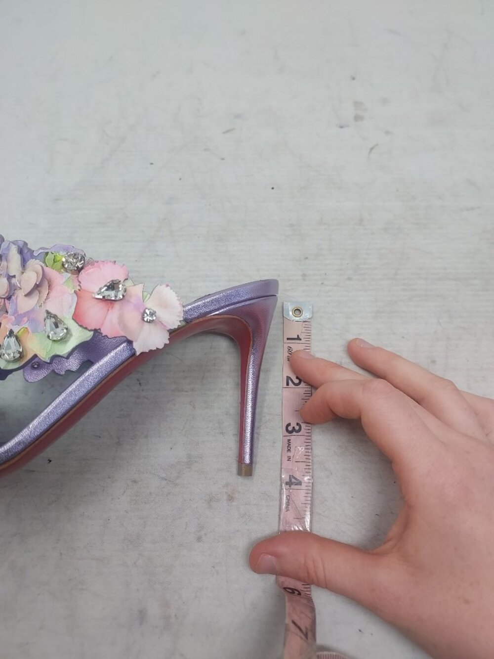 Christian Louboutin Purple Flora Jewel Heel Sandal - Picture 12 of 13